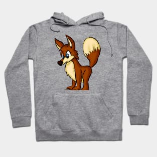 Cute Red Wolf Drawing Hoodie